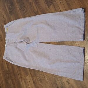 Molinel Purple White Vintage Houndstooth High Waisted Straight Leg Trousers A33